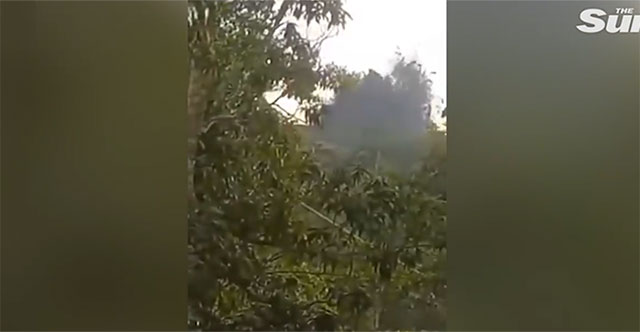 The volcano suddenly erupted, causing people to scream in panic.