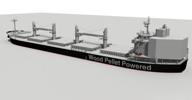 The world's first ship powered by wood pellets
