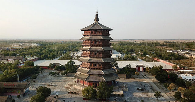 The world's tallest wooden pagoda, built nearly 1,000 years ago without a single iron nail!