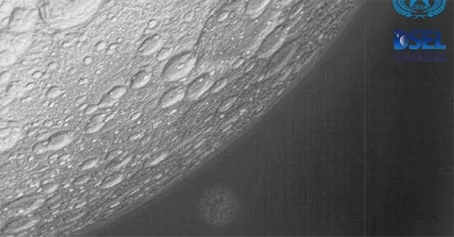 This bizarre photo of the Moon was taken by a pair of Chinese test satellites