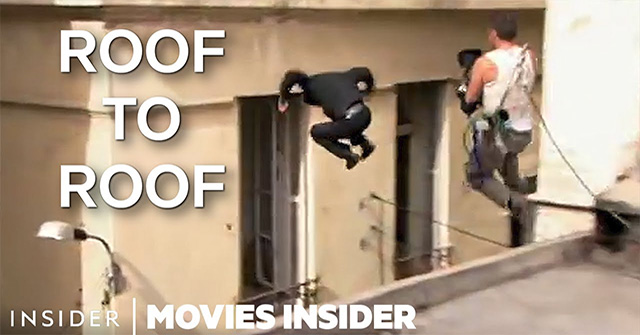 This is how stuntmen 'free fall' on the screen and are still unharmed