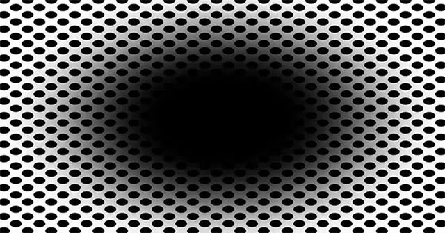 This optical illusion makes 86% of people look at it like 'falling into a black hole'