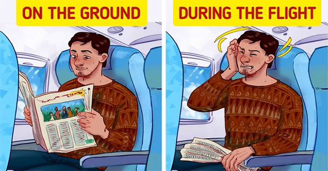 Top 8 strange experiences that happen to the body that can only be seen on a plane