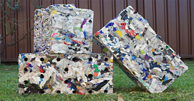 Turn non-recyclable plastic waste into building blocks