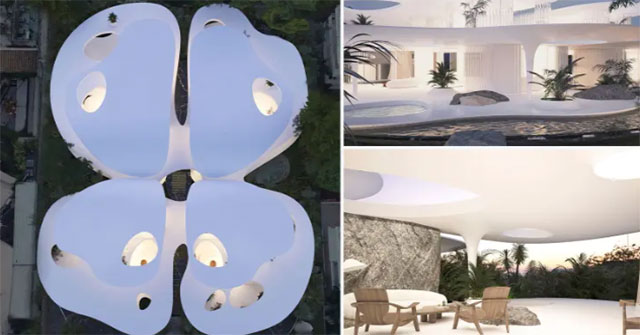 Unique, unique butterfly-shaped house in Europe