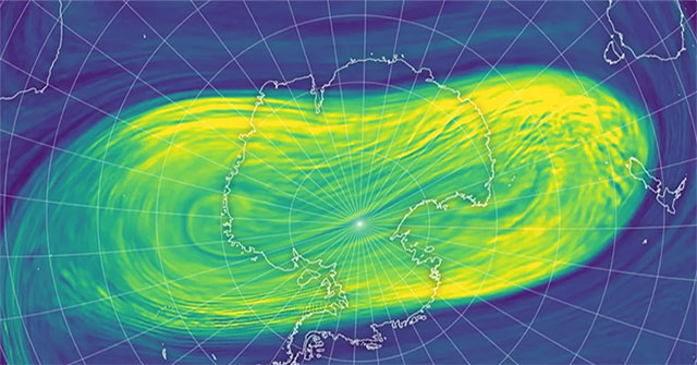 Unusual polar vortex appears in Antarctica
