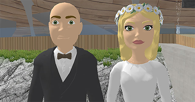 Wedding experience in the metaverse virtual universe