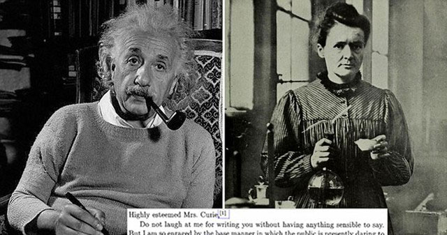 What did Albert Einstein write in a letter to Marie Curie in 1911?