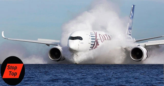 What happens when the plane makes an emergency landing?
