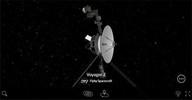What is a spacecraft 23 billion kilometers from Earth doing?