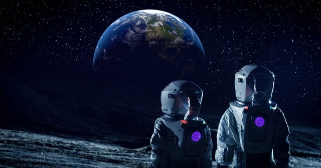 What would the Earth and Moon look like when observed from space or from other planets?