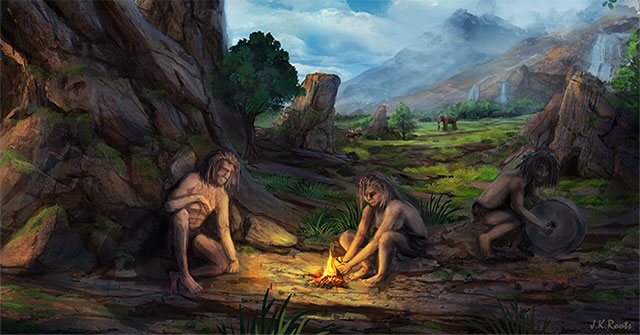 When did human ancestors discover fire?