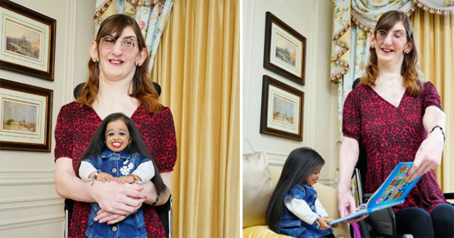 When the world's tallest and shortest women meet