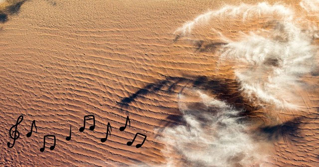 Why can some deserts make strange sounds?