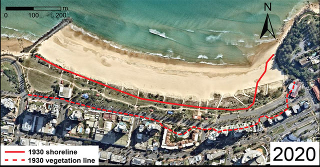 Why does climate change cause sea levels to rise, but these beaches do not sink but expand?