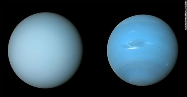 Why Neptune and Uranus have different colors?