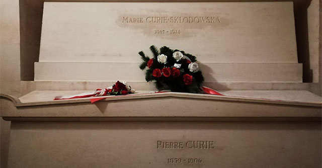 Why was Marie Curie buried in a lead-lined coffin?
