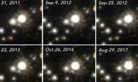A wandering black hole bends space-time, creating an illusion across the galaxy