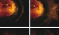 An oversized supernova image is exploding