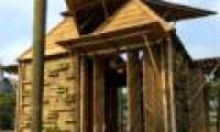 Bamboo house living with natural disasters in Vietnam