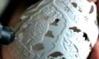 Beautiful sculpture amazingly from eggshells