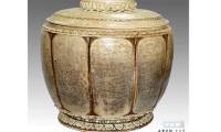 Brown flower ceramic vase - Buddhist treasure of the Ly Dynasty