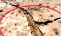 Close up of a giant crack can create a new ocean