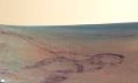 Close up of the largest crater on Mars