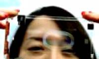 Close up of the world's first transparent phone prototype