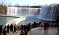Close-up of artificial waterfalls