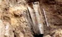 Close-up of the 350-year-old excavation process