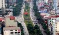 Destroy green trees and grass on beautiful roads in the capital