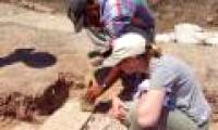 Detected ancient stones in the 2,700-year-old Turkish temple