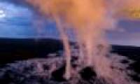 Dragon taps are a hundred meters high on the Hawaii crater