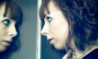 Effects turn the face in the mirror into a scary image
