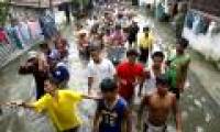 Evacuate people along the river, lowland to a safe place