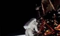 Find out the solution to the Moon landing image