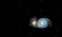Find the giant hydrogenated cloud in the Whirlpool Galaxy