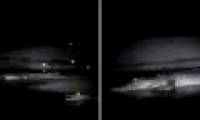 Fishermen are surrounded by hundreds of crocodiles in the dark night