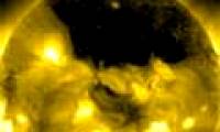Giant pit on the sun