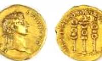 Gold coins 2,000 years of casting the Roman emperor was deified