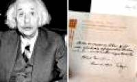 Handwritten version 95 years revealed the secret of genius Albert Einstein