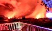He was afraid of the sky burning like hell because of the Hawaii volcano