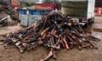 How is illegal weapons in Denmark destroyed?