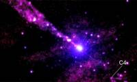 Image discovered recording a black hole jet colliding with a mysterious object