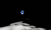 Image of the Earth seen from the Moon's south pole