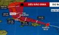 Irma super typhoon has a time of nearly 1,300km