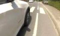 Psychedelic cars run on the road even though the wheel does not spin