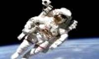 Push button helps astronaut astronaut return to ship
