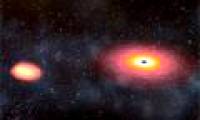 Simulating the process of cosmic black holes